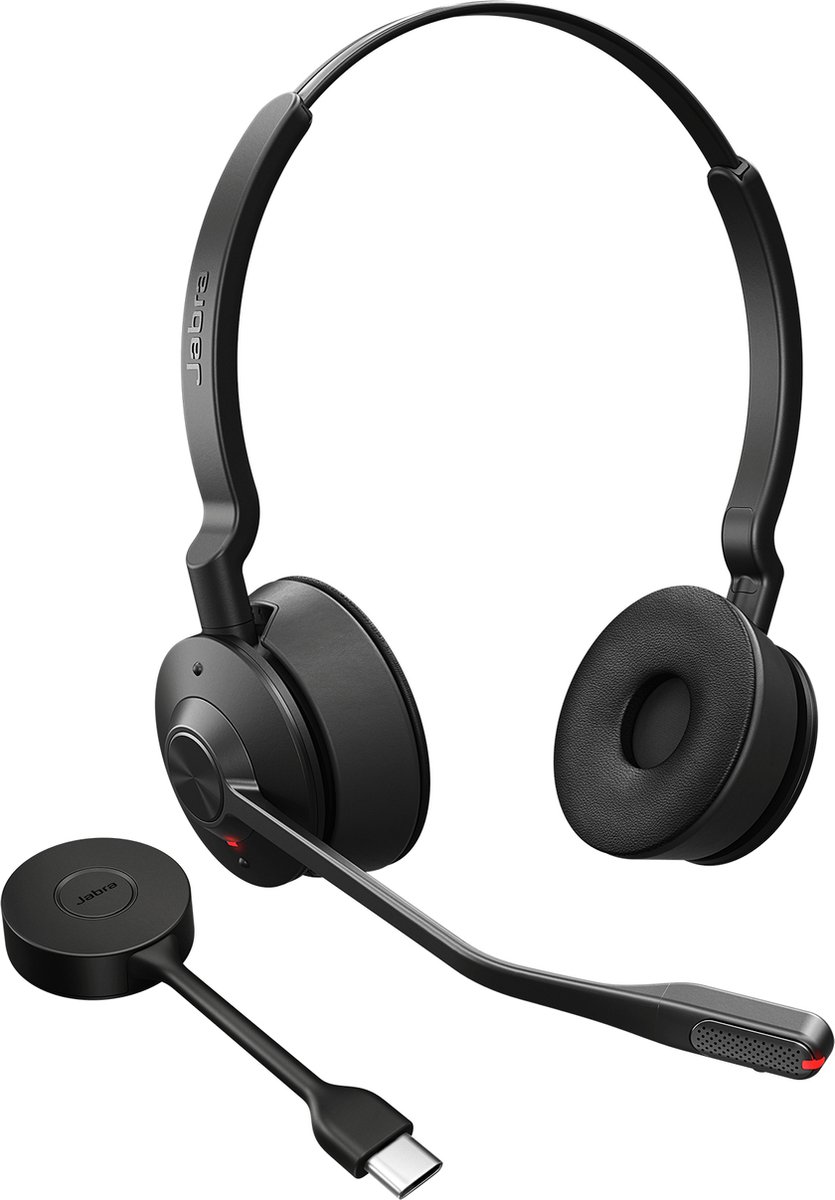 Jabra Engage 55 Headset Draadloos oorhaak Kantoor/callcenter Zwart, Titanium