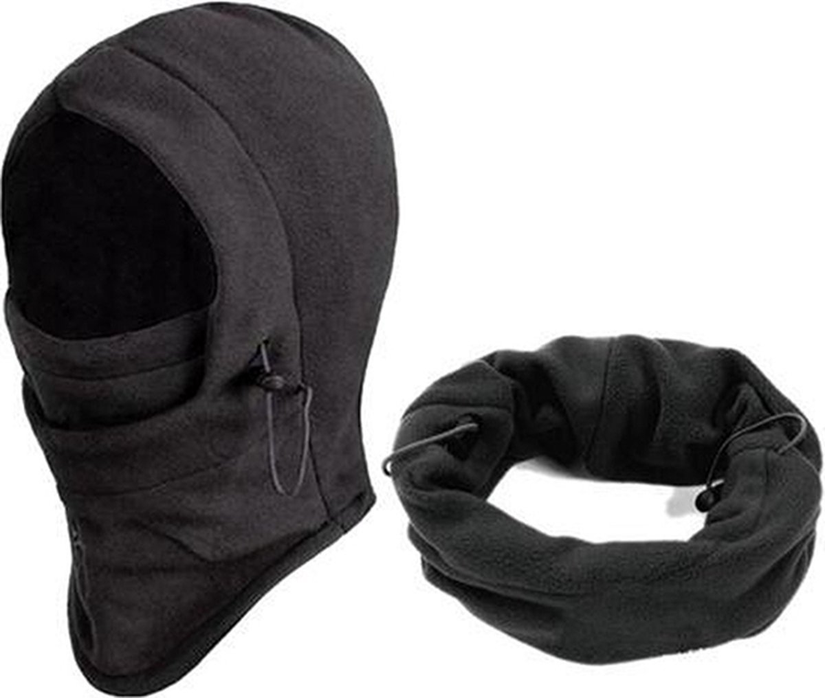Fleece Nekwarmer I Ski Masker I Scooter Maker I Wintermasker I Wintermuts I Multiuse I Zwart