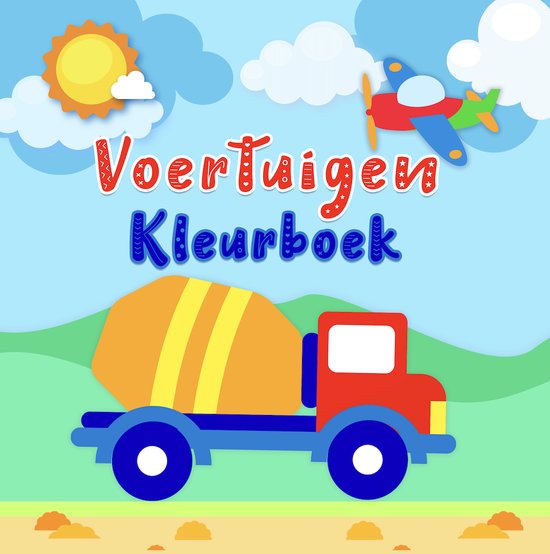 Voertuigen Kleurboek voor Kinderen - 34 Auto Kleurplaten voor Peuters en Kleuters - Voertuig - Groot Vierkant Tekenboek