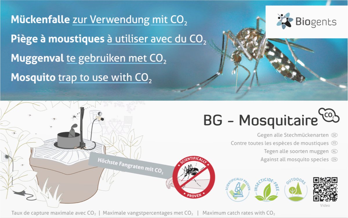 Biogents BG-Mosquitaire CO2 Muggenval - tegen alle soorten Steekmuggen -  Met Lokmiddel | bol