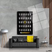 Luxe Plexiglas Schilderij Dare to be Different | 100x150 | Woonkamer | Slaapkamer | Kantoor | Muziek | Design | Art | Modern | ** 5MM DIK**
