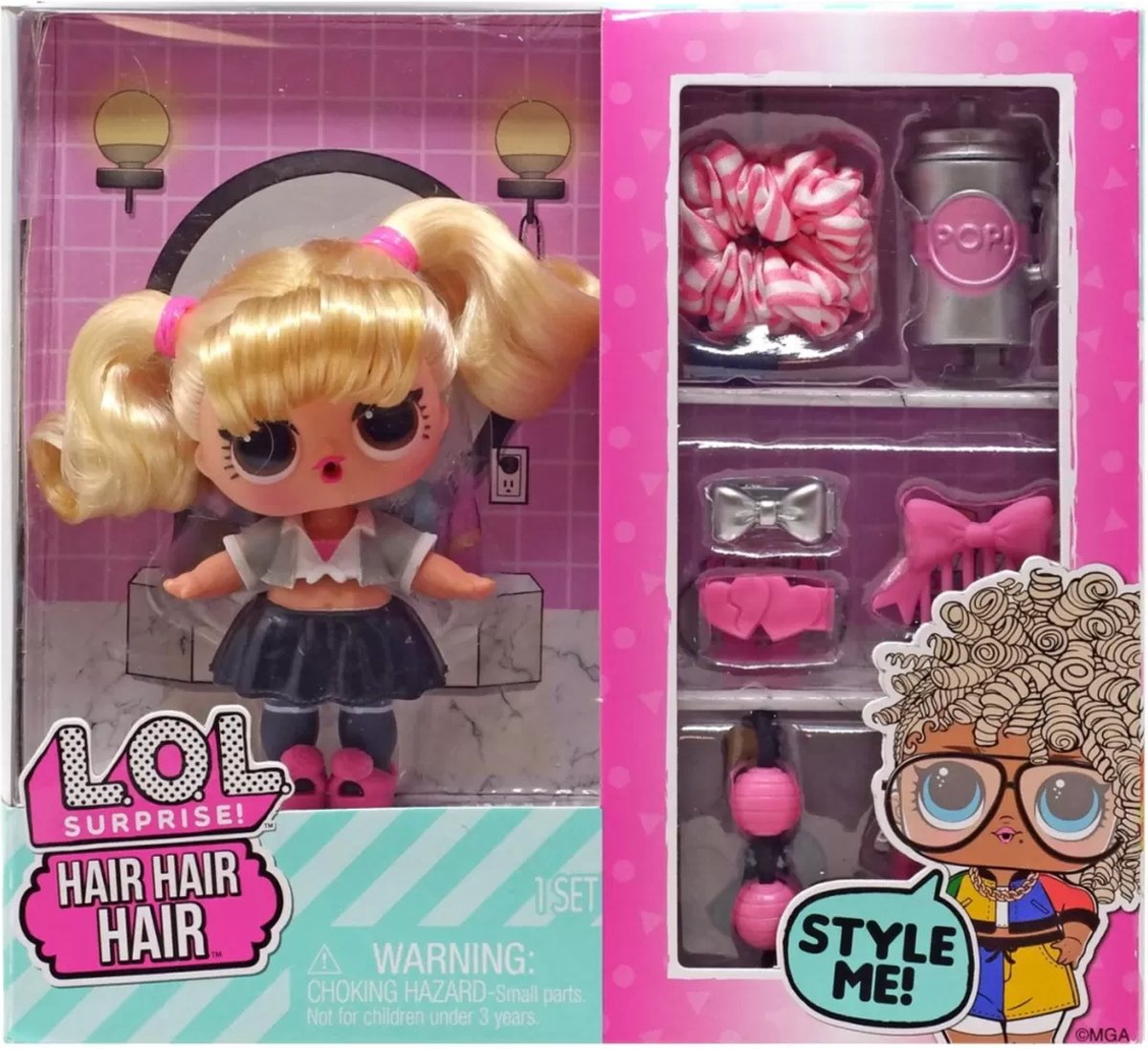 L.O.L. Surprise - Hair Hair Hair Mini Poupee avec Cheveux et Accessoires -  Modele Aleatoire a Collectionner