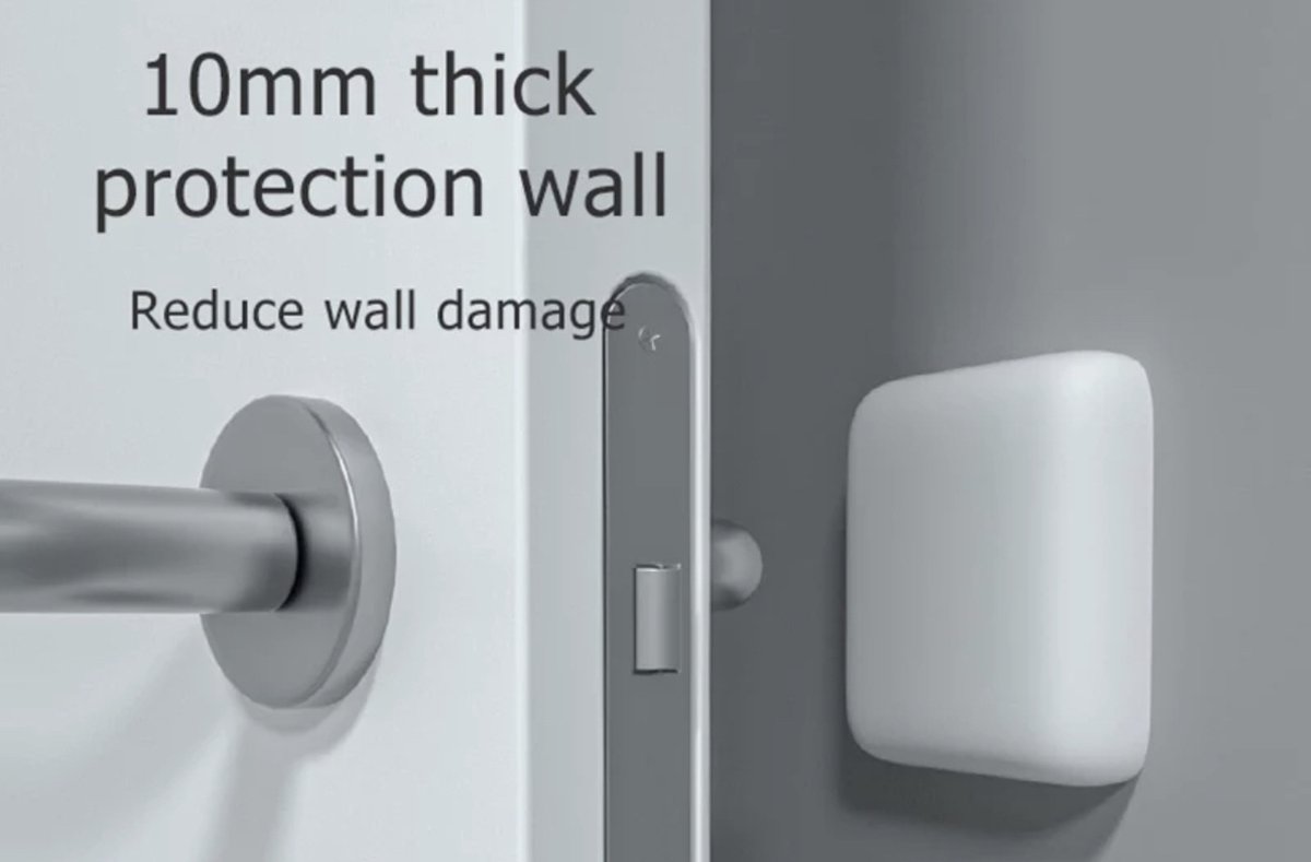 Lot De 2 Butoirs De Poignée De Porte - 13,5 X 2 Cm - En Mousse Protection Murale Pour Portes Et Murs Antistatique Noir 87925693