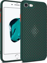 Smartphonica iPhone 7/8 Plus siliconen hoesje met gaatjes - Donkergroen / Back Cover geschikt voor Apple iPhone 7 Plus;Apple iPhone 8 Plus