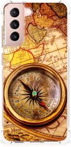 Telefoon Hoesje Samsung Galaxy S21 FE Hoesje met transparante rand Kompas