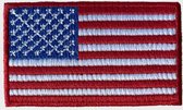 Patchy® – Amerikaanse Vlag - Strijkpatch - Strijkapplicatie - Strijkembleem - Badge