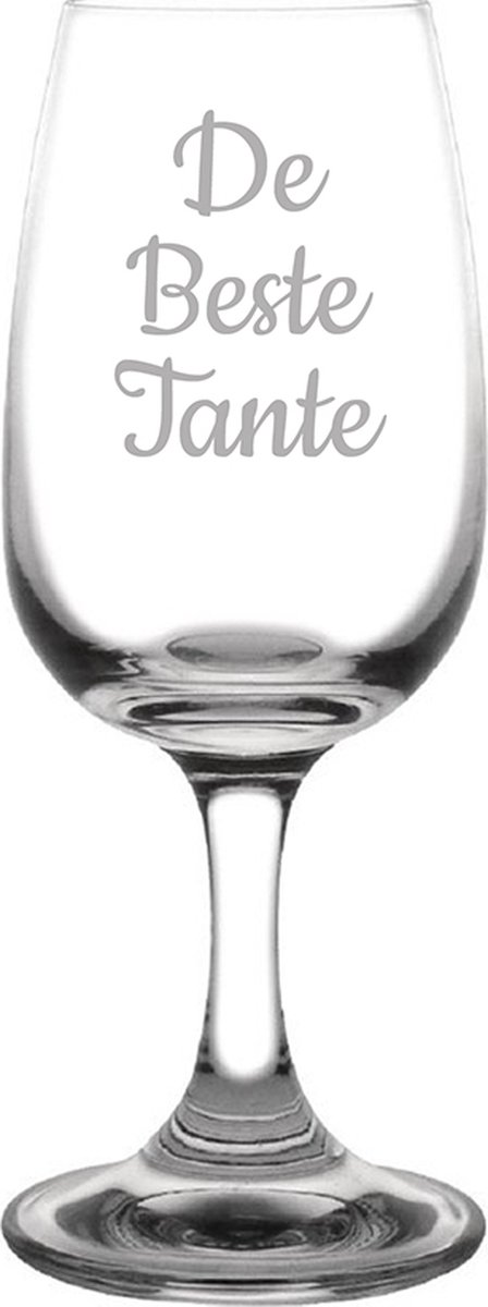 Gegraveerde portglas 12cl De Beste Tante