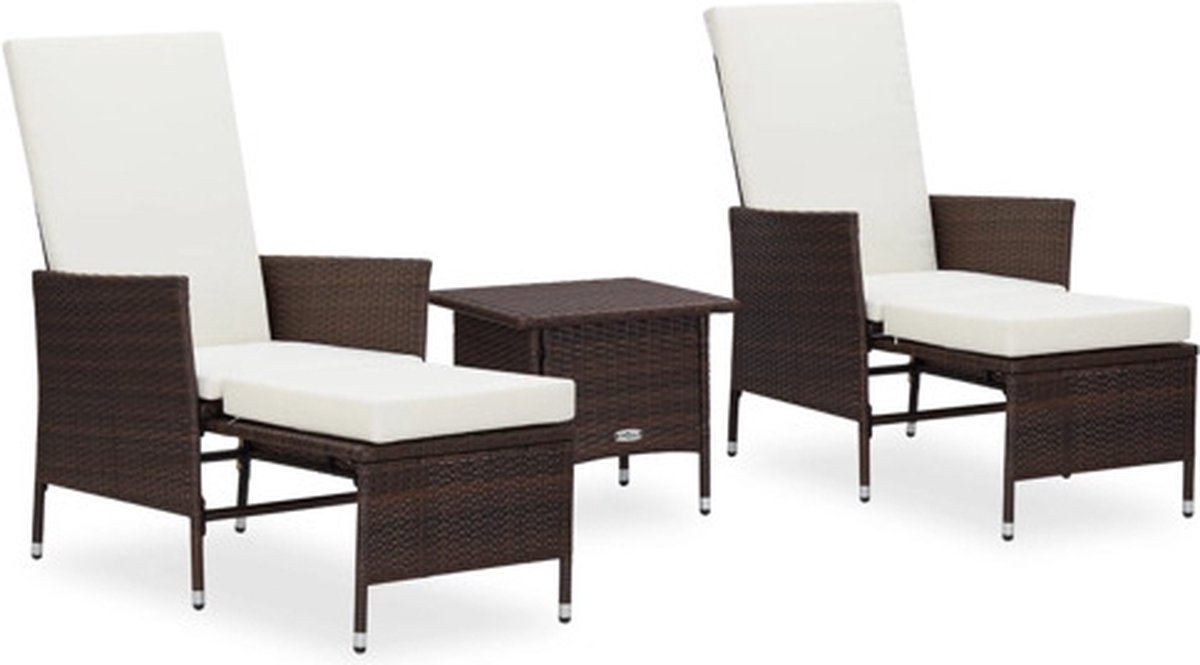 Vidaxl Tuinset Bruin Loungeset