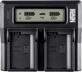 Newell DC-LCD two-channel lader for NP-FW series batteries