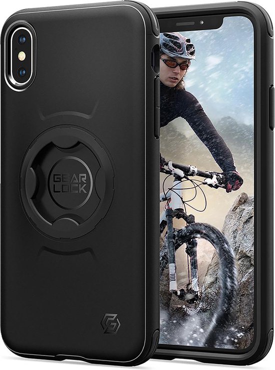 hoop favoriete Struikelen Spigen Gearlock fiets telefoonhouder hoesje beschermcase iPhone X XS -  Zwart | bol.com