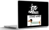 Laptop sticker - 14 inch - Quotes - Honden - Spreuken - Love is a four legged word - 32x5x23x5cm - Laptopstickers - Laptop skin - Cover
