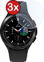 Screenprotector Geschikt voor Samsung Galaxy Watch 4 Classic 42 mm Screenprotector Glas Gehard Screen Cover - Screen Protector Geschikt voor Samsung Watch 4 Classic (42 mm) Screenprotector Tempered Glass - 3 PACK