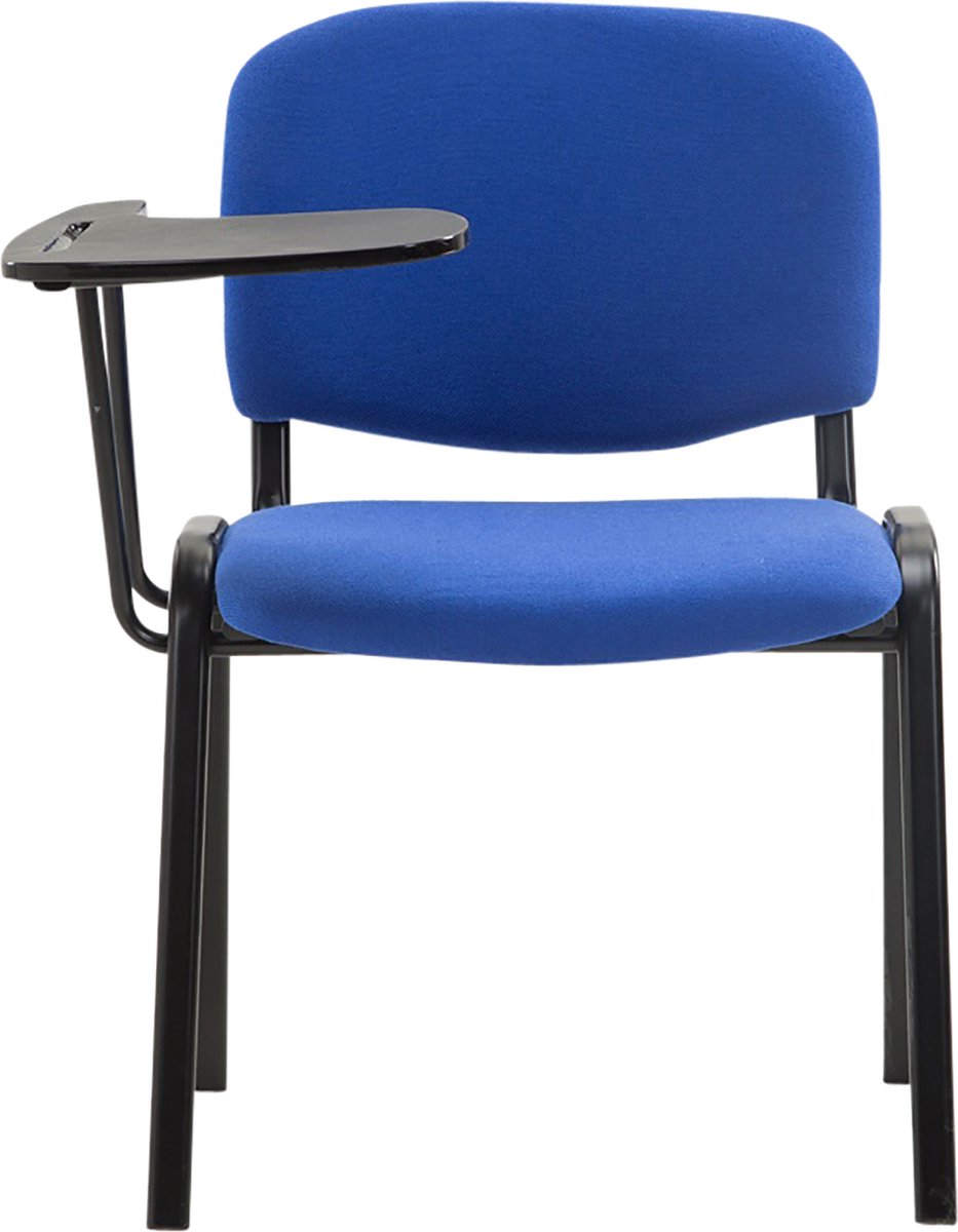 Set van 4 Conferentiestoelen - Stof & Metaal mat zwart - grijs - Ken