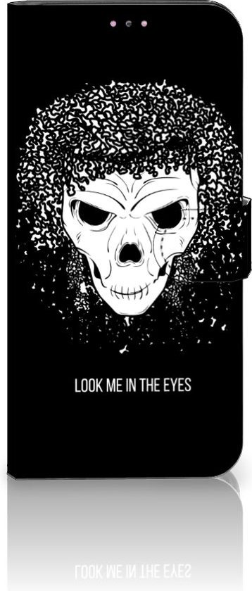 Bookstyle Case Xiaomi Redmi Note 11 Pro 5G/4G Phone Case with Text Skull Hair