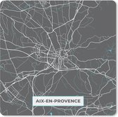 Muismat - Mousepad - Frankrijk - Aix-en-Provence - Stadskaart - Kaart - Plattegrond - 30x30 cm - Muismatten