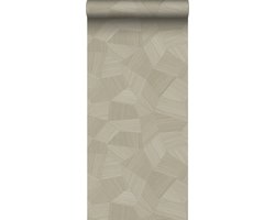 Origin Wallcoverings eco-texture vliesbehang grafisch 3D motief zand beige - 347819 - 0.53 x 10.05 m