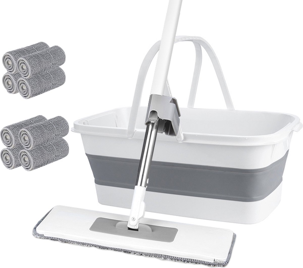 Seau Pliable En Silicone 16L Avec Couvercle Multifonction - Transformable En Table, Support Et Rangement, Pour Maison Et Extérieur