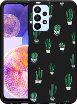 Hoesje Zwart Geschikt voor Samsung Galaxy A23 Cactus