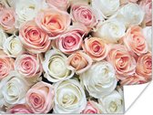 Affiche Roses - Fleurs - Wit - Rose - 120x90 cm