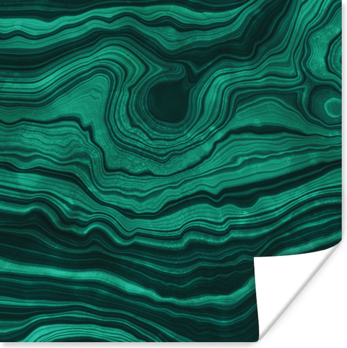 Poster Agaat - Edelstenen - Geode - 75x75 cm