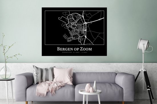 Affiche Carte - Montagnes op Zoom - Plan de la ville - Carte - 120x90 cm