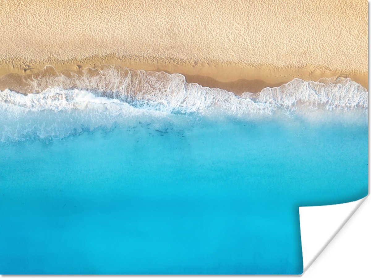 Poster Strand - Water - Blauw - 80x60 cm