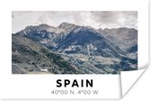Poster Spanje - Groen - Europa - 30x20 cm