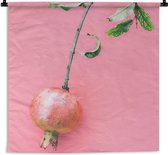 Wandkleed - Wanddoek - Planten - Zomer - Roze - 120x120 cm - Wandtapijt