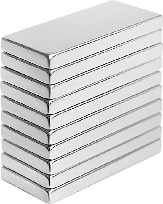Super sterke magneten - Rechthoek - 10x5mm - Whiteboard magneet - Koelkast magneet - 10 stuks