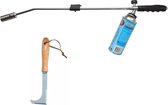 Onkruidbrander / onkruidverdelger op gas + 1 gasbus en gratis onkruidkrabber