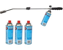 Onkruidbrander / onkruidverdelger inlusief 4 gasbussen - 76 cm