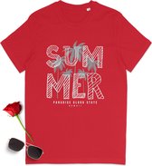 T-shirt d' Summer - T-shirt d'été - Summer avec imprimé d'été pour hommes - T-shirt d'été pour femmes avec imprimé - Chemise d'été pour femmes et hommes - Tailles unisexes : SML XL XXL XXXL - Couleurs du tshirt : noir, anthracite, jaune et rouge.