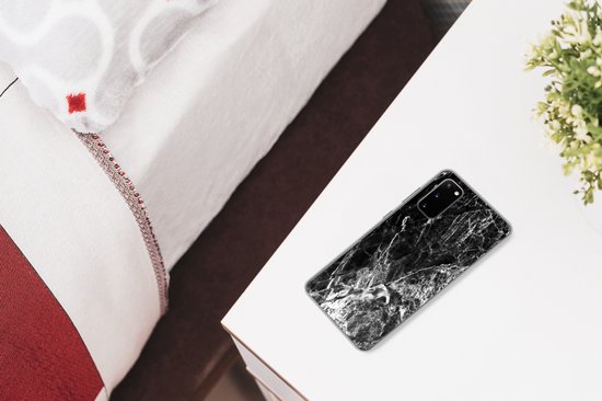 Telefoonhoesje Geschikt voor Samsung Galaxy S20 hoesje - Marmer print - Steen - Luxe - Siliconen Telefoonhoesje Telefoonhoesje