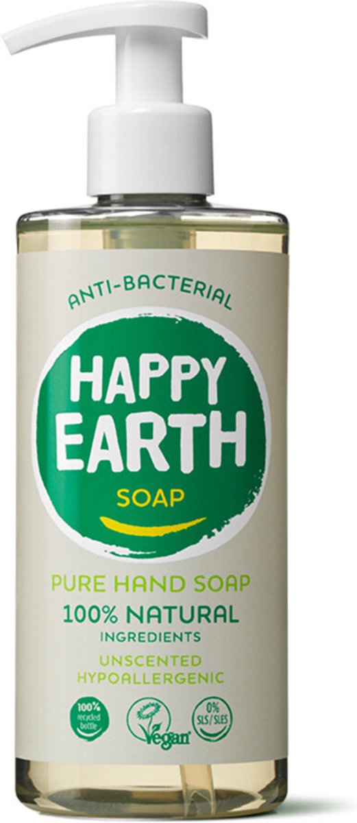 Happy Earth 100% Natuurlijke Handzeep Unscented 300 ml