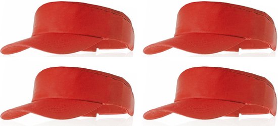 4pcs casquette de pare-soleil rouge pour adultes - pare-soleil rouges réglables en coton