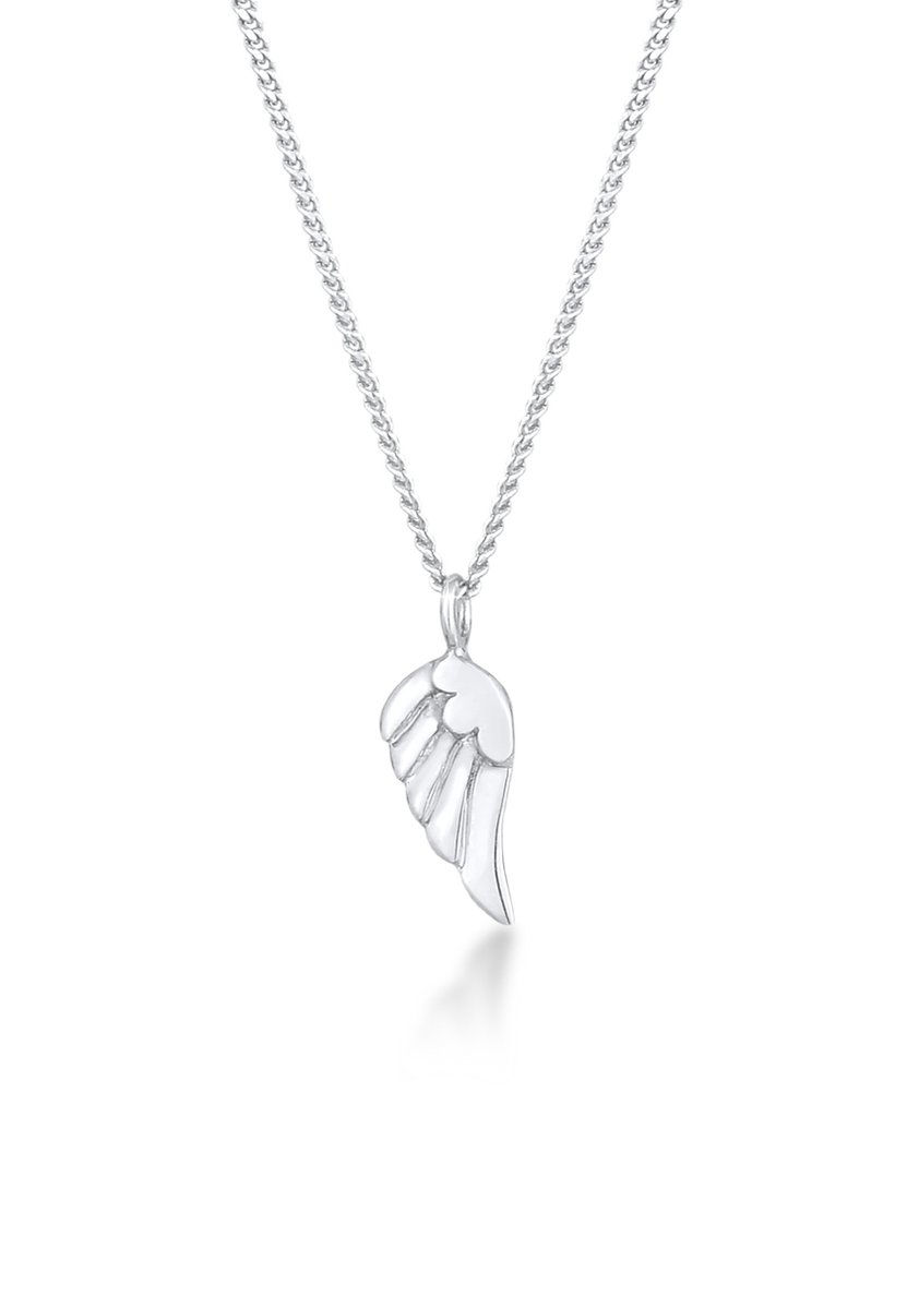 Elli - Halsketting - Kinderen Vleugels Hanger Engel Geloof Religie in 925 Sterling Zilver Verguld - Dames