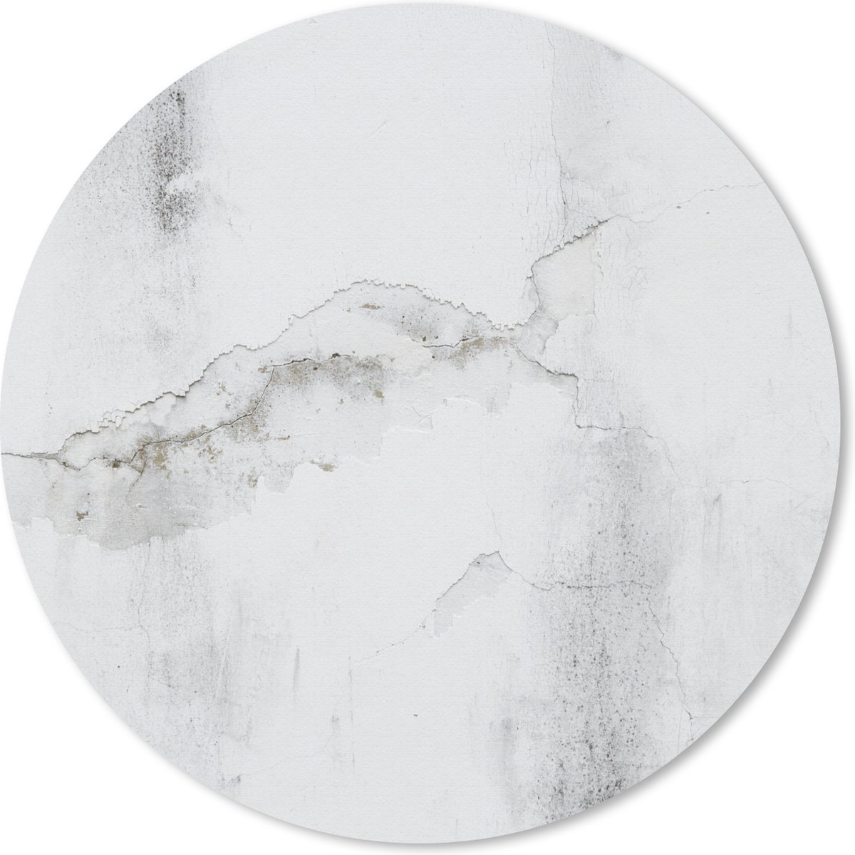 Muismat rond 30x30 cm - Mousepad Beton - Grijs - Wit - Ronde muismatten