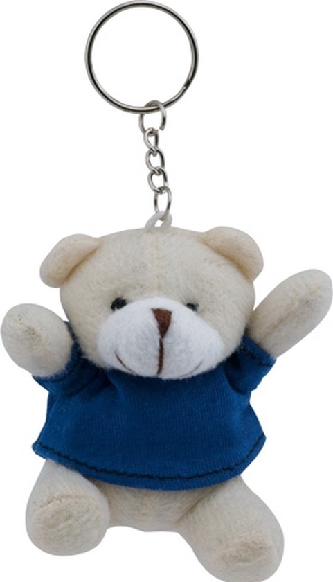 Teddybeer sleutelhanger blauw