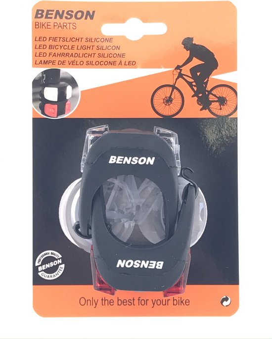 2x Fietsverlichting lampen set voorlicht en achterlicht 7 x 3 x 2 cm - silicone / waterdicht - fietslampensetje - koplamp en achterlamp — afbeelding 2