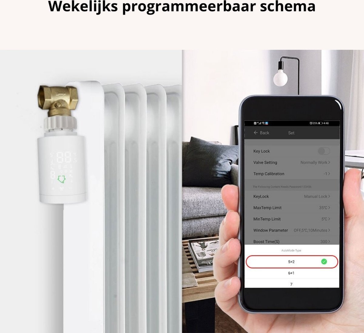 Slimme Radiatorknop Radiatorknop Digitale Thermostaatknop