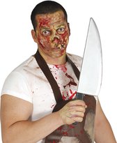 Horror slagersmes/vleesmes - Halloween verkleed accessoire 43 cm