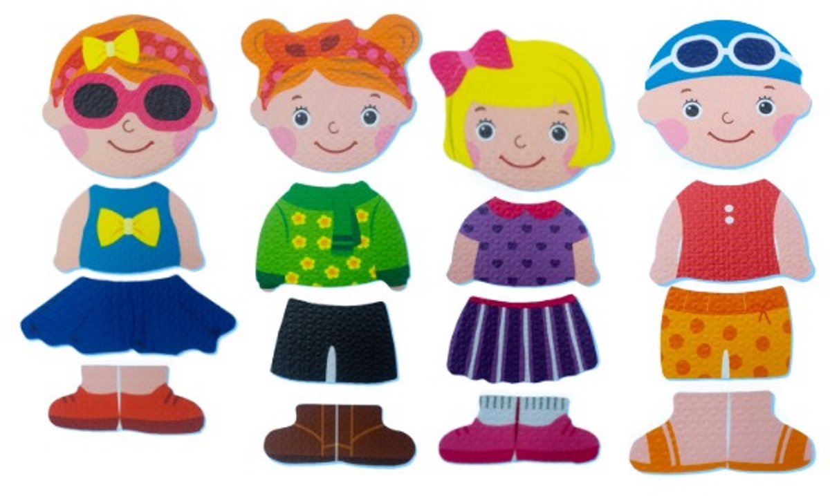 Nuby - Badspeelgoed - Schuimrubberen aankleedset meisje - Vanaf 12 maanden