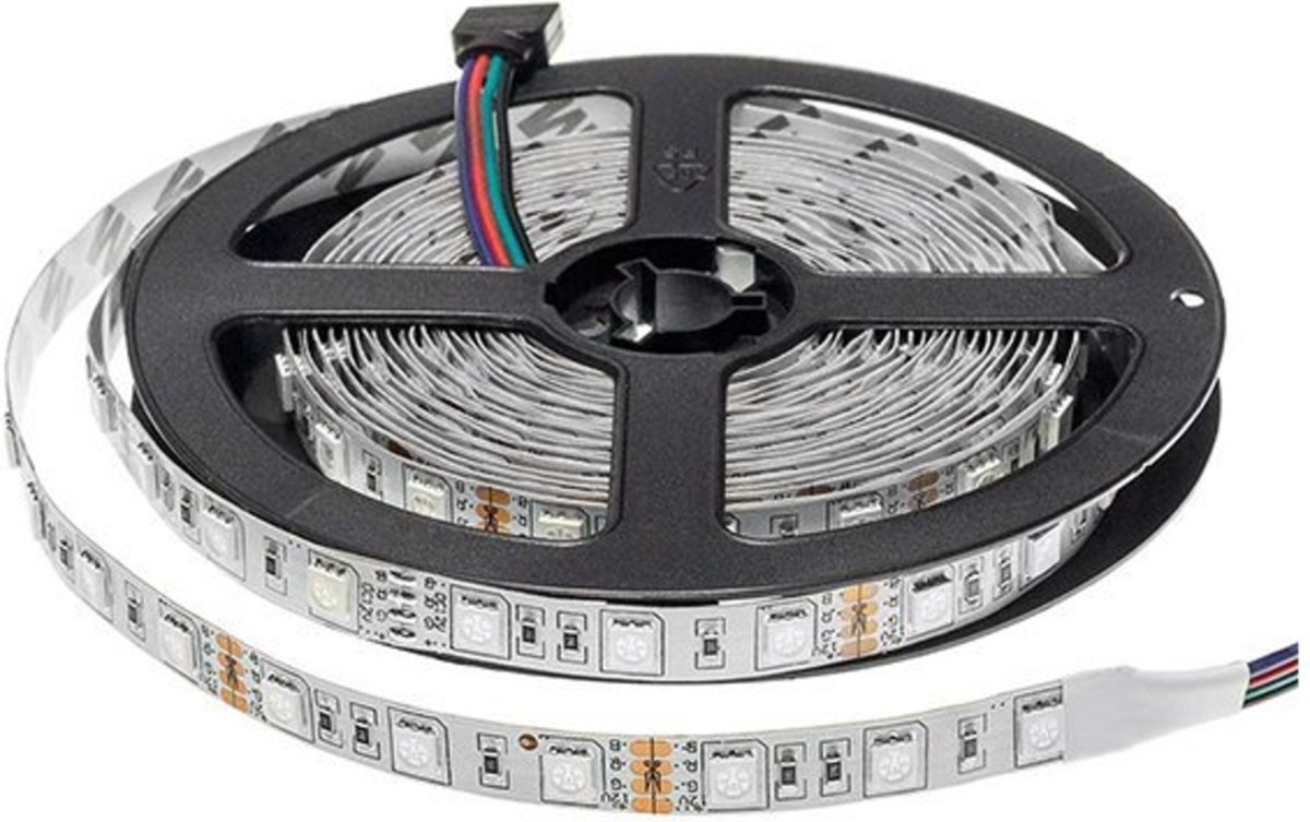 LED Strip 5M RGB | 12V | 14,4 watt | 5050/60 - IP20 (voor binnen)