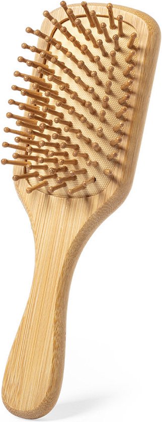 Haarborstel - Borstel - Kam - Antiklit - Anti statisch - Alle haartypes - Dames - Meisjes - Bamboe - beige