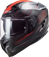 LS2 FF327 Challenger Ct2 Fold Gloss Red Full Face Helmet M - Maat M - Helm