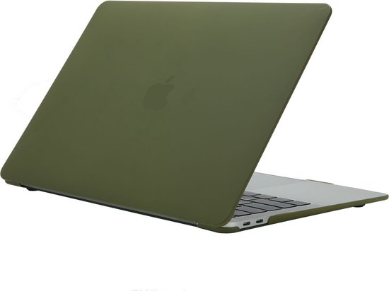 Mobigear - Laptophoes geschikt voor Apple MacBook Air 13 Inch (2018-2020) Hoes Hardshell Laptopcover MacBook Case | Mobigear Cream Matte - Avocado - Model A1932 / A2179 / A2337 | Groen