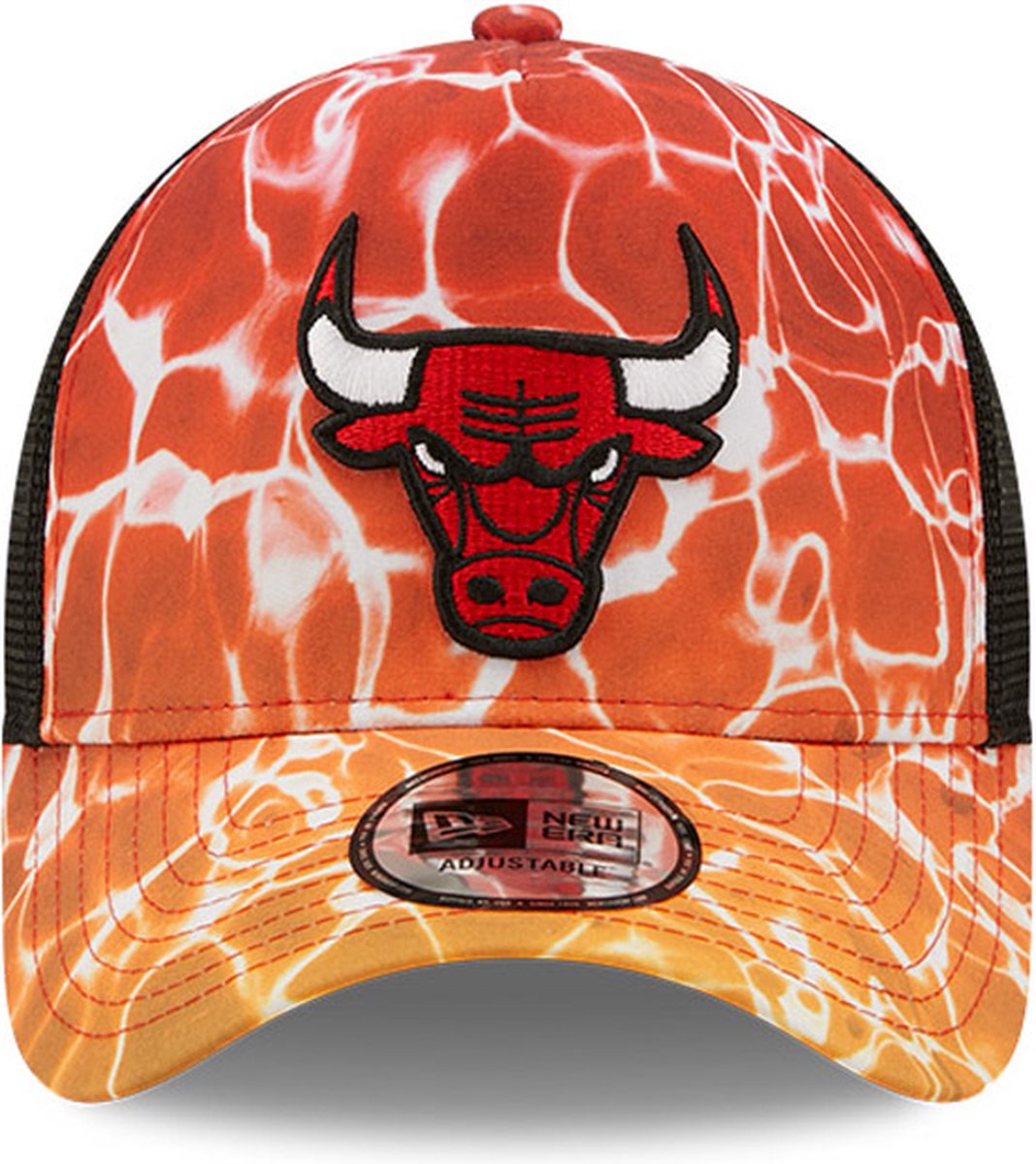 New Era Chicago Bulls Summer City Orange A-Frame Trucker Cap Pet