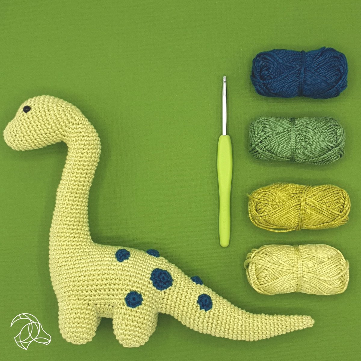 Hardicraft Brontosaurus Haakpakket - Haken - DIY - Voor Volwassenen - Knuffels - Haakpakketten — afbeelding 4