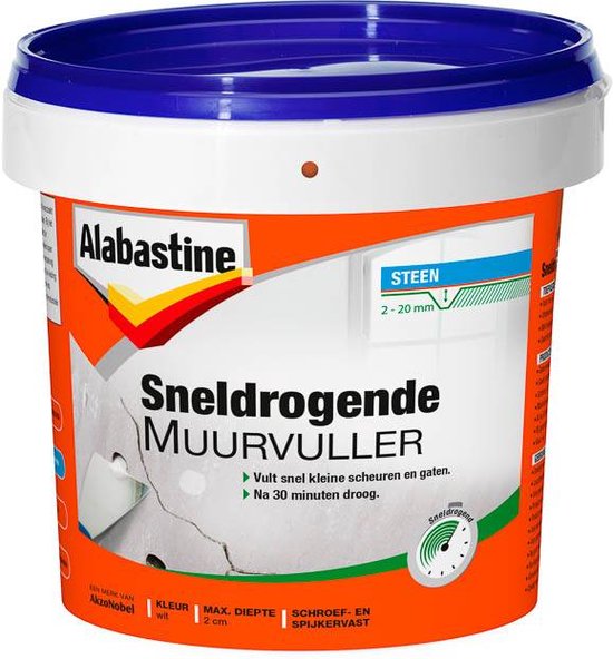Alabastine Sneldrogende Muurvuller Tube - Wit - 330 gram