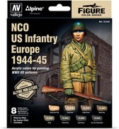 Vallejo Model Color Alpine NCO US Infantry Europe 1944-45 - 8 kleuren - 17ml - 70244